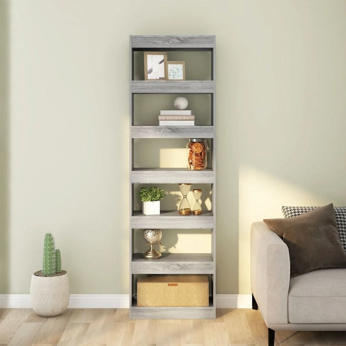Bibliotecă/Separator cameră, gri sonoma, 60x30x198 cm - WALTI WALTI