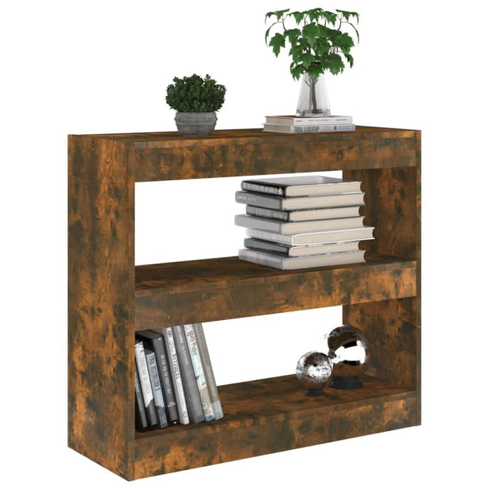 Bibliotecă/Separator cameră, stejar fumuriu, 80x30x72 cm, PAL - WALTI WALTI