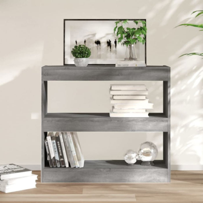 Bibliotecă/Separator cameră, gri sonoma, 80x30x72 cm, PAL - WALTI WALTI