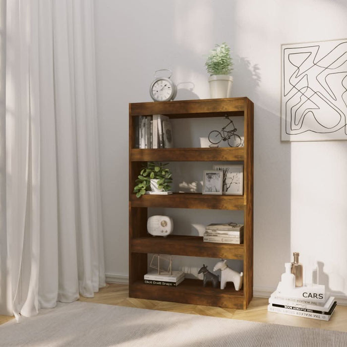 Bibliotecă/Separator cameră, stejar fumuriu, 80x30x135 cm PAL - WALTI WALTI