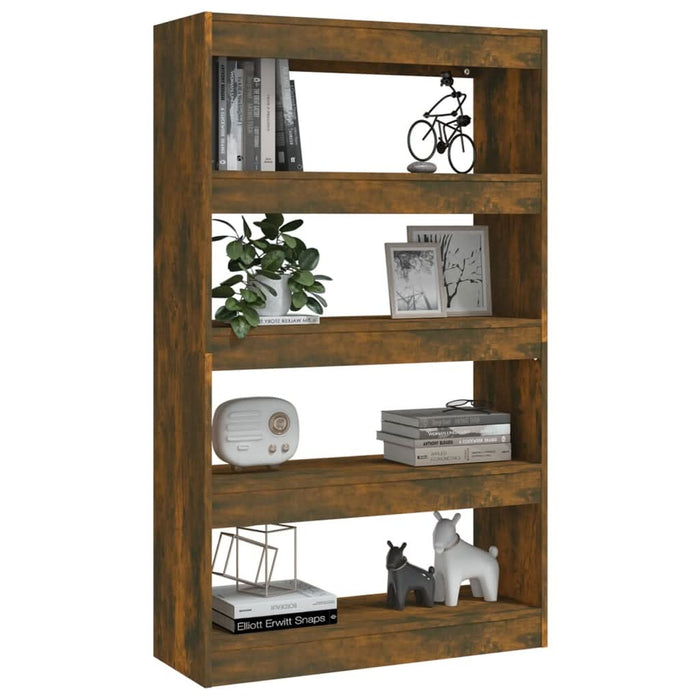 Bibliotecă/Separator cameră, stejar fumuriu, 80x30x135 cm PAL - WALTI WALTI