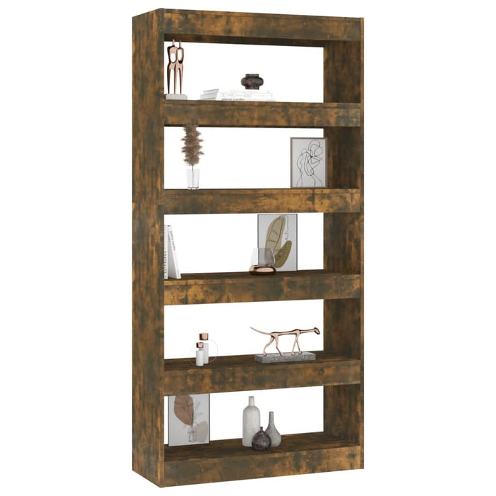 Bibliotecă/Separator cameră, stejar fumuriu, 80x30x166 cm, PAL - WALTI WALTI