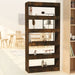Bibliotecă/Separator cameră, stejar fumuriu, 80x30x166 cm, PAL - WALTI WALTI