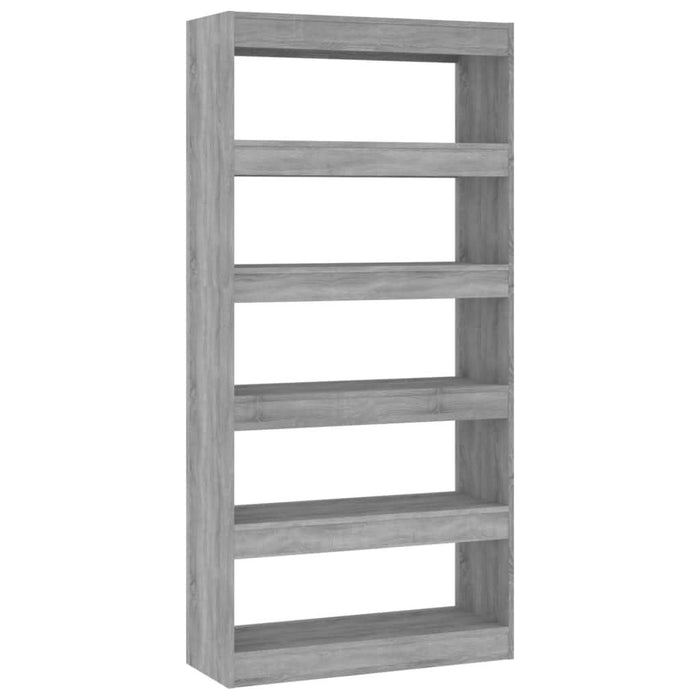 Bibliotecă/Separator cameră, gri sonoma, 80x30x166 cm, PAL - WALTI WALTI