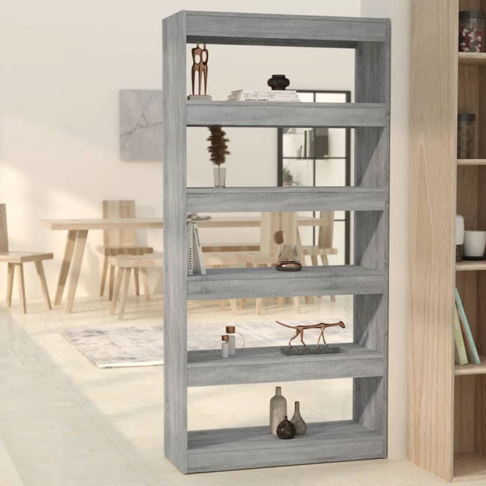 Bibliotecă/Separator cameră, gri sonoma, 80x30x166 cm, PAL - WALTI WALTI