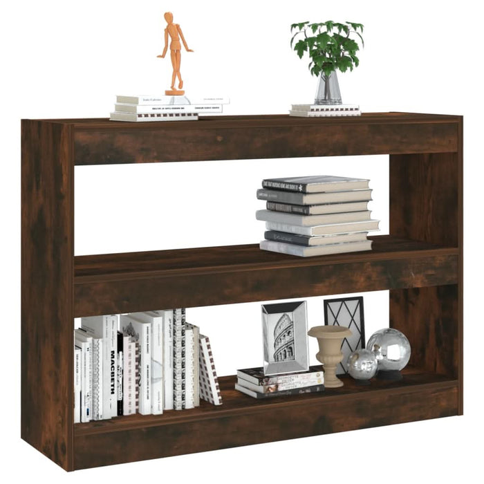 Bibliotecă/Separator cameră, stejar fumuriu, 100x30x72 cm - WALTI WALTI