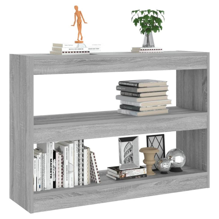 Bibliotecă/Separator cameră, gri sonoma, 100x30x72 cm - WALTI WALTI