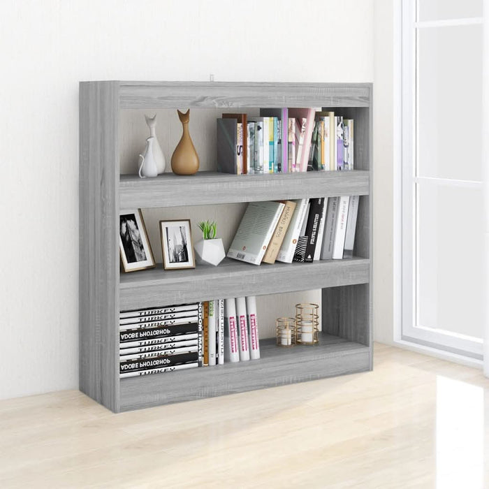 Bibliotecă/Separator cameră, gri sonoma, 100x30x103 cm - WALTI WALTI