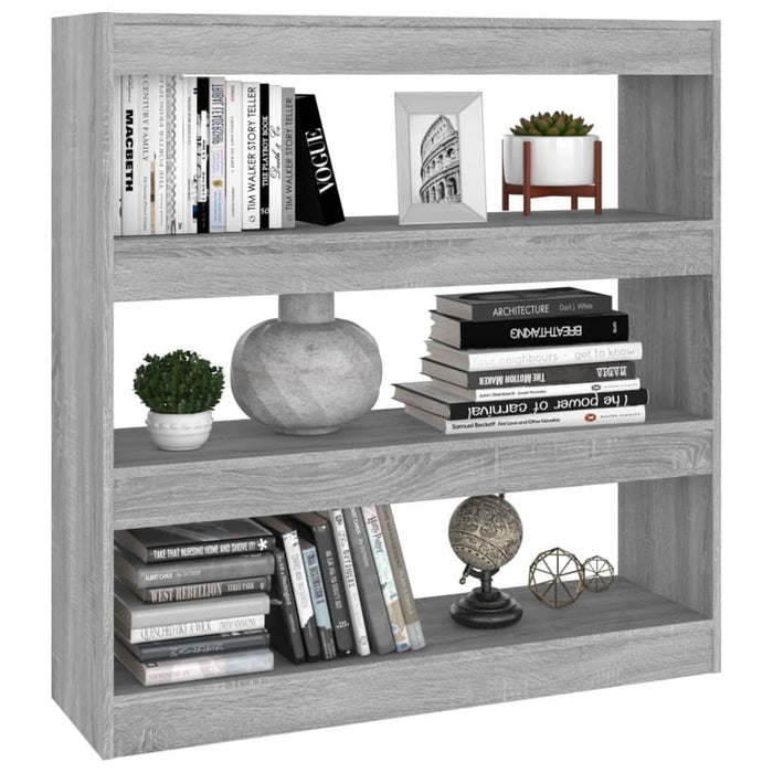Bibliotecă/Separator cameră, gri sonoma, 100x30x103 cm - WALTI WALTI