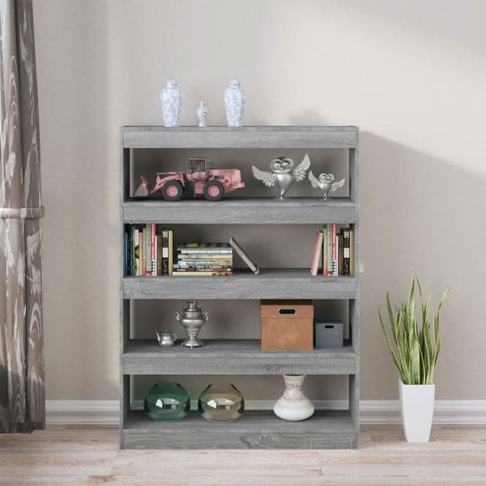 Bibliotecă/Separator cameră, gri sonoma, 100x30x135 cm - WALTI WALTI