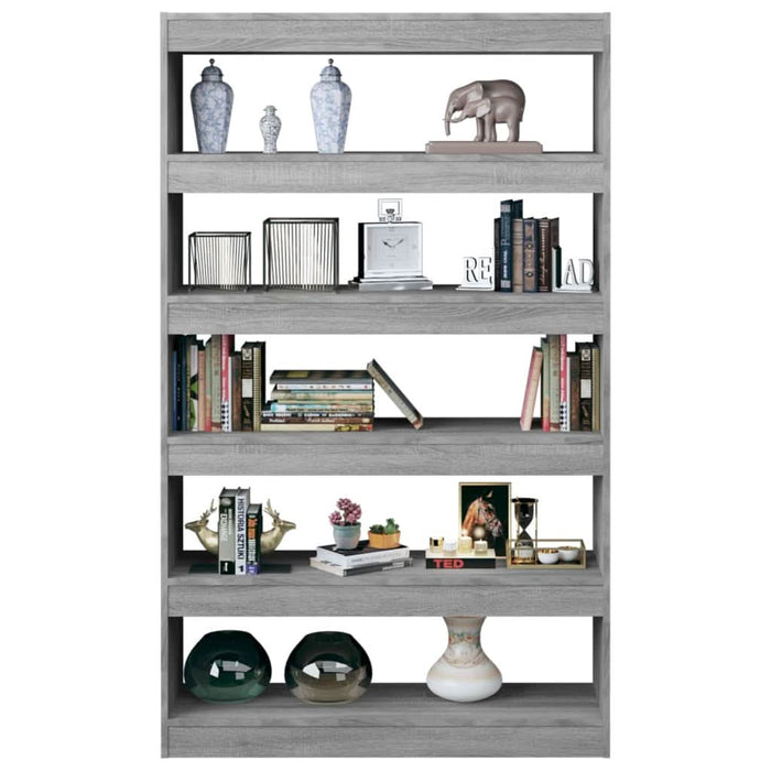 Bibliotecă/Separator cameră, gri sonoma, 100x30x166 cm - WALTI WALTI