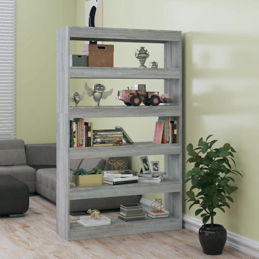 Bibliotecă/Separator cameră, gri sonoma, 100x30x166 cm - WALTI WALTI