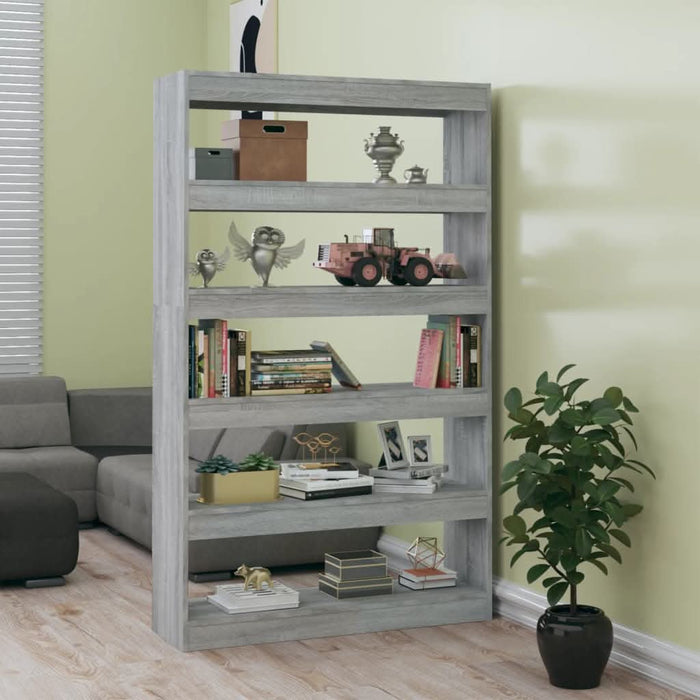Bibliotecă/Separator cameră, gri sonoma, 100x30x166 cm - WALTI WALTI