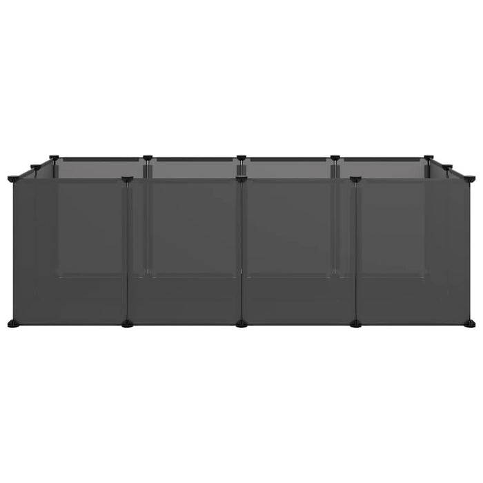 Cușcă pentru animale mici, negru, 144x74x46,5 cm, PP și oțel - WALTI WALTI