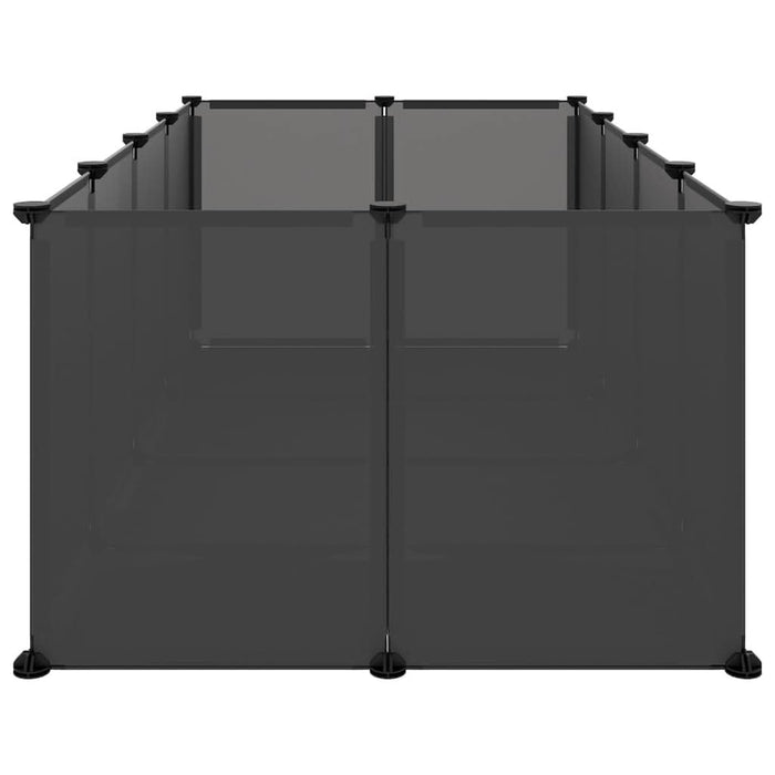 Cușcă pentru animale mici, negru, 144x74x46,5 cm, PP și oțel - WALTI WALTI