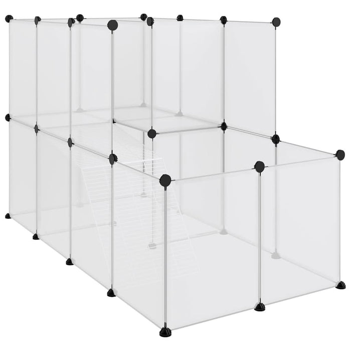 Cușcă pentru animale mici transparent 142x74x93 cm PP și oțel - WALTI WALTI