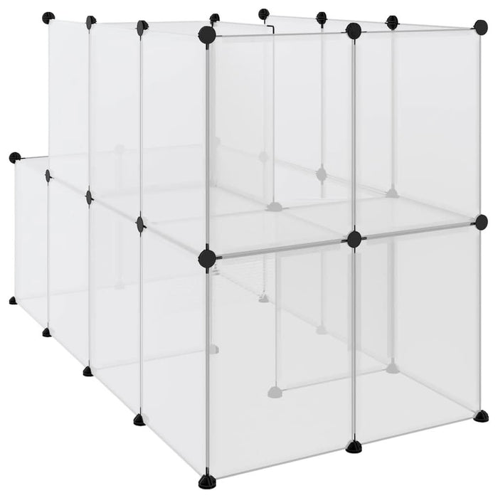 Cușcă pentru animale mici transparent 142x74x93 cm PP și oțel - WALTI WALTI