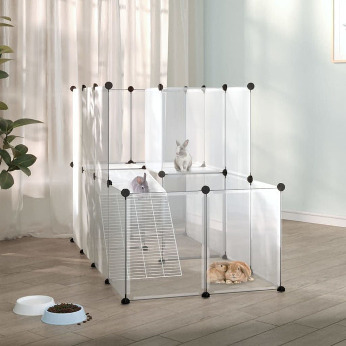 Cușcă pentru animale mici transparent 142x74x93 cm PP și oțel - WALTI WALTI