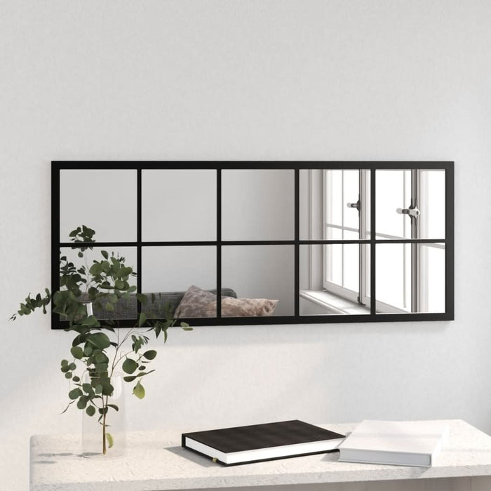 Oglindă de perete, negru, 100x40 cm, metal - WALTI WALTI