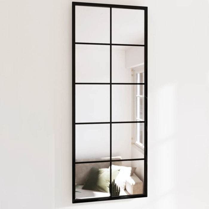 Oglindă de perete, negru, 100x40 cm, metal - WALTI WALTI