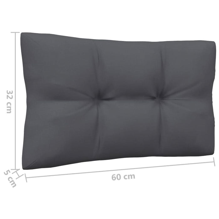 Set mobilier grădină cu perne, antracit, 3 piese, lemn de pin - WALTI WALTI