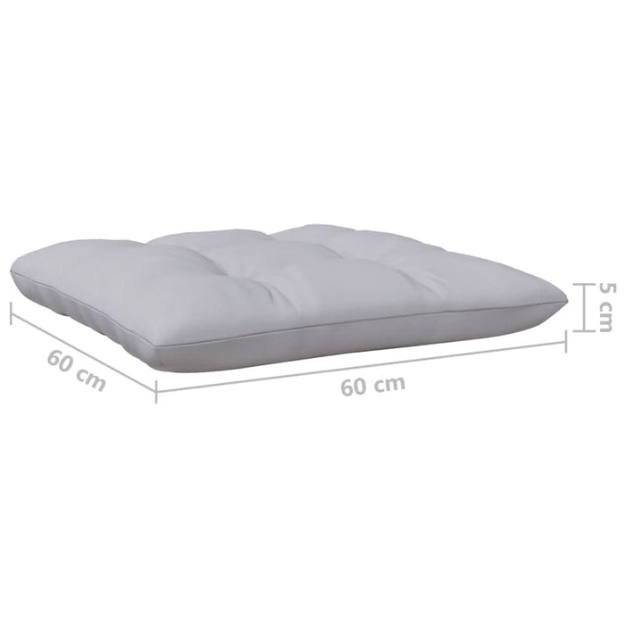 Set mobilier grădină cu perne, 4 piese, gri, lemn de pin - WALTI WALTI