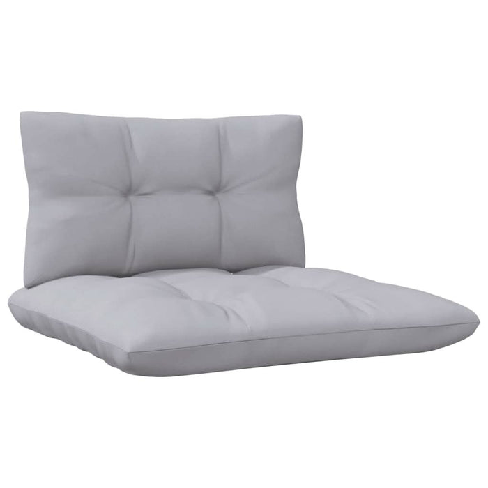 Set mobilier de grădină cu perne, 8 piese, gri, lemn de pin - WALTI WALTI