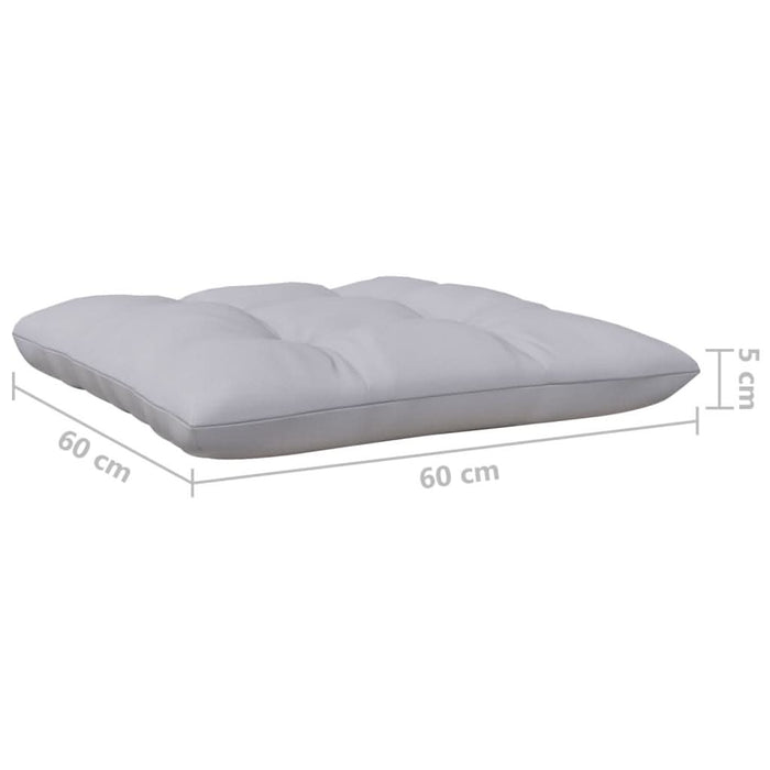 Set mobilier grădină cu perne, 4 piese, gri, lemn de pin - WALTI WALTI