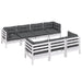 Set mobilier de grădină cu perne, 8 piese, lemn masiv de pin - WALTI WALTI