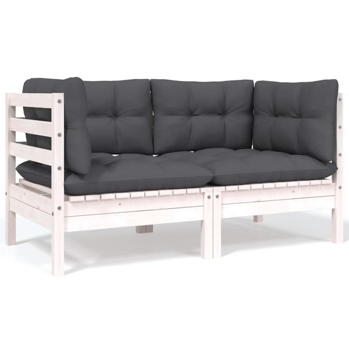 Set mobilier de grădină cu perne, 8 piese, lemn masiv de pin - WALTI WALTI