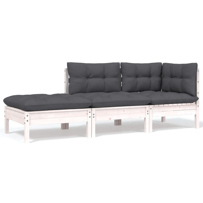 Set mobilier de grădină cu perne, 6 piese, lemn masiv de pin - WALTI WALTI