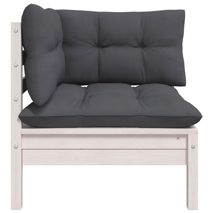 Set mobilier de grădină cu perne, 6 piese, lemn masiv de pin - WALTI WALTI