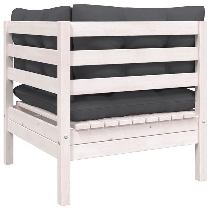 Set mobilier de grădină cu perne, 6 piese, lemn masiv de pin - WALTI WALTI