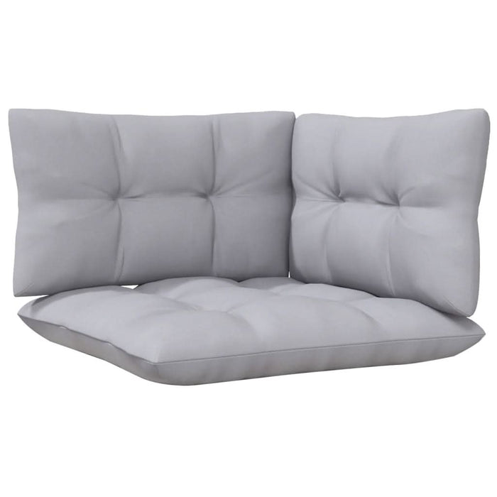 Set mobilier de grădină cu perne gri, 8 piese, lemn masiv pin - WALTI WALTI