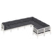 Set mobilier de grădină cu perne, 9 piese, alb, lemn de pin - WALTI WALTI