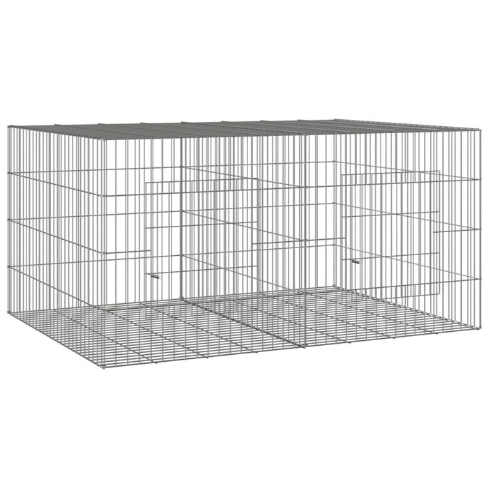 Cușcă pentru iepuri, 2 panouri, 110x79x54 cm, fier galvanizat - WALTI WALTI