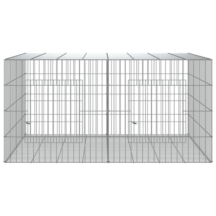 Cușcă pentru iepuri, 2 panouri, 110x79x54 cm, fier galvanizat - WALTI WALTI