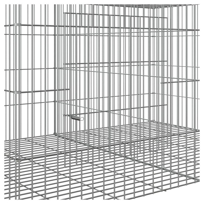Cușcă pentru iepuri, 2 panouri, 110x79x54 cm, fier galvanizat - WALTI WALTI