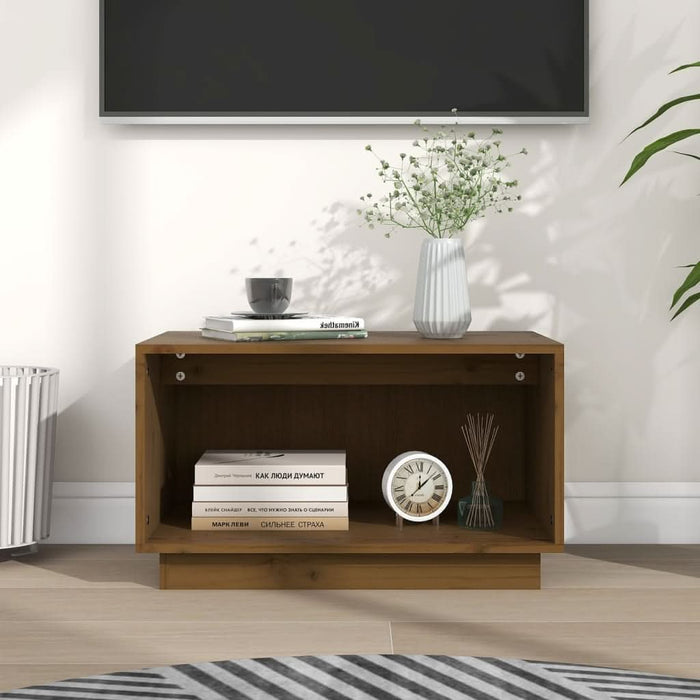 Comodă TV, maro miere, 60x35x35 cm, lemn masiv de pin - WALTI WALTI