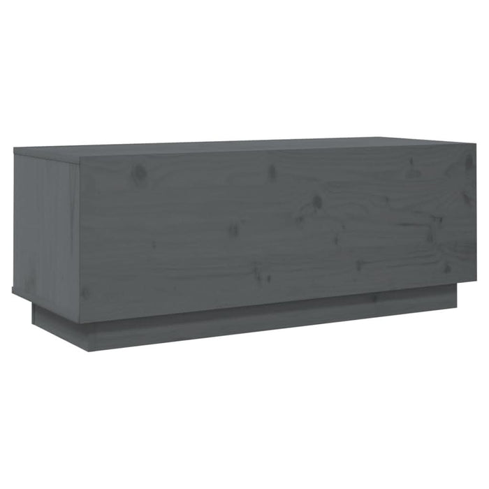 Comodă TV, gri, 90x35x35 cm, lemn masiv de pin - WALTI WALTI