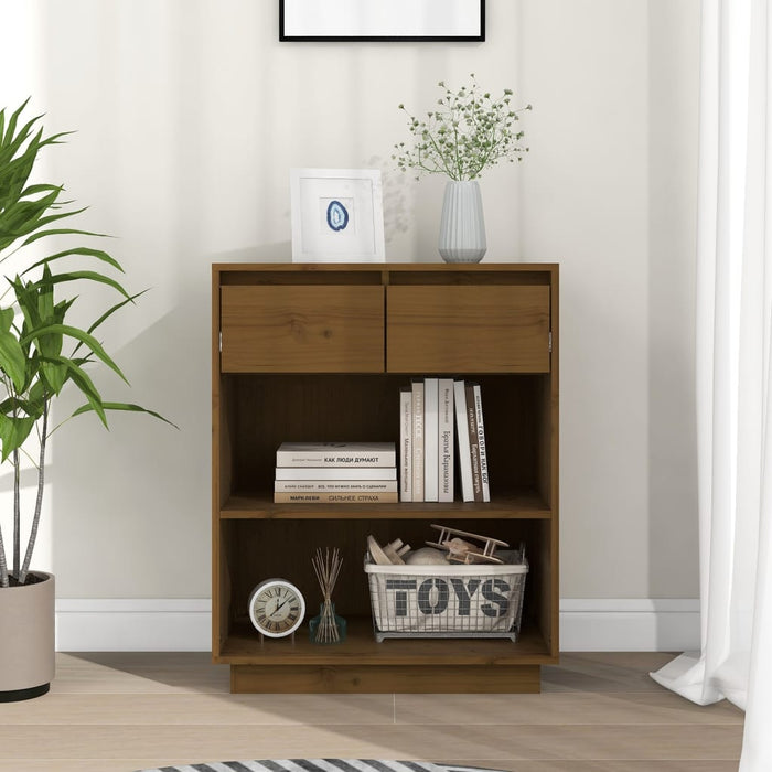 Dulap consolă, maro miere, 60x34x75 cm, lemn masiv de pin - WALTI WALTI