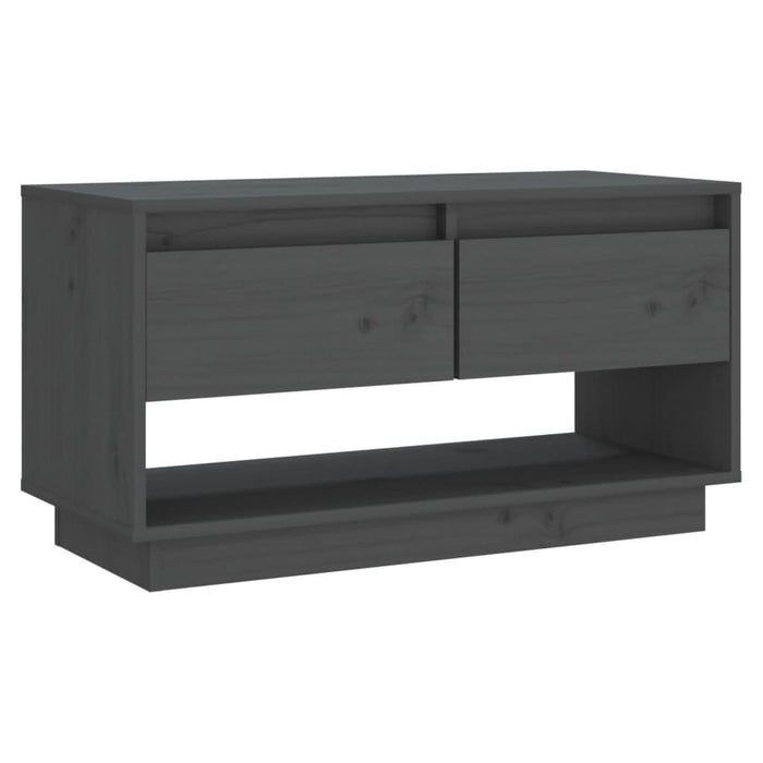 Comodă TV, gri, 74x34x40 cm, lemn masiv de pin - WALTI WALTI