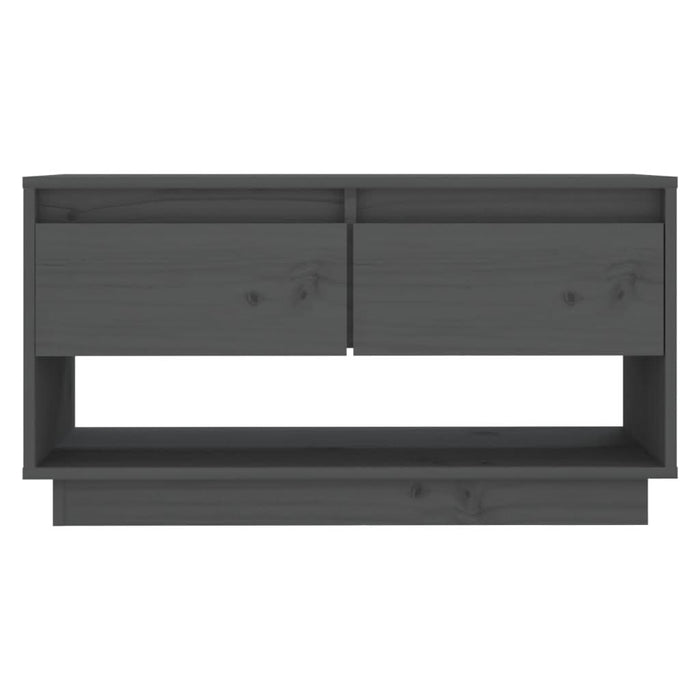 Comodă TV, gri, 74x34x40 cm, lemn masiv de pin - WALTI WALTI