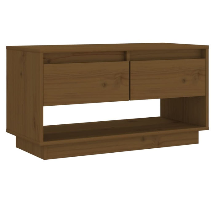Comodă TV, maro miere, 74x34x40 cm, lemn masiv de pin - WALTI WALTI
