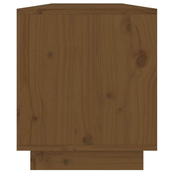 Comodă TV, maro miere, 110,5x34x40 cm, lemn masiv de pin - WALTI WALTI