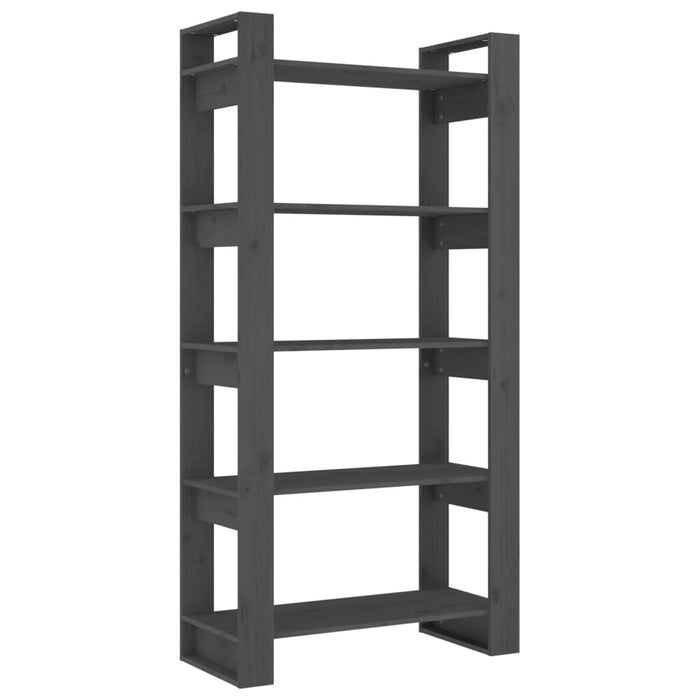 Bibliotecă/Separator cameră, gri, 80x35x160 cm, lemn masiv pin - WALTI WALTI
