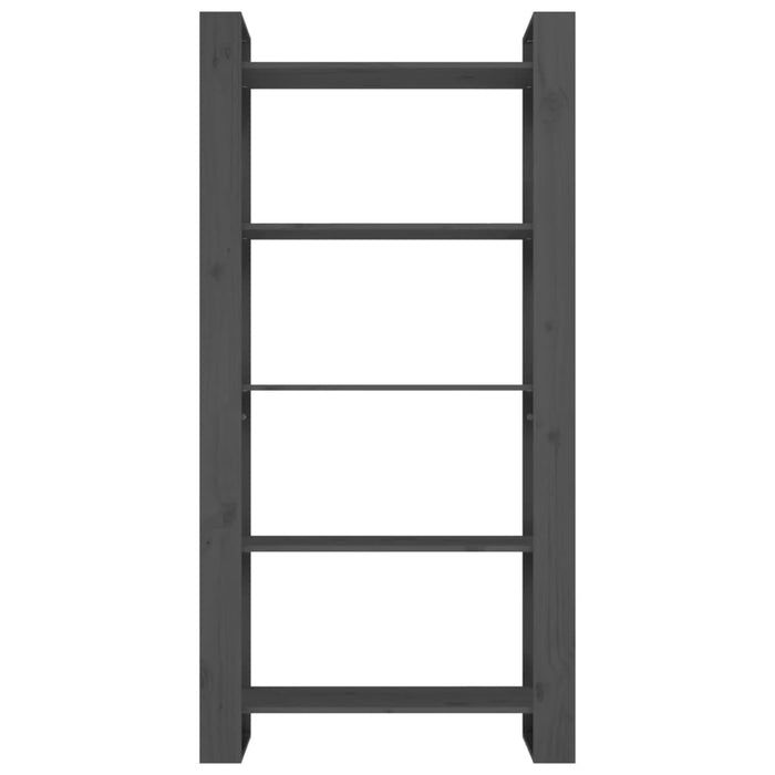Bibliotecă/Separator cameră, gri, 80x35x160 cm, lemn masiv pin - WALTI WALTI