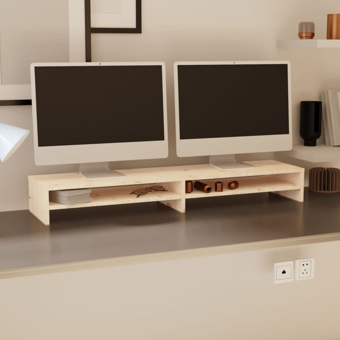 Stand pentru monitor, 100x24x13 cm, lemn masiv de pin - WALTI WALTI