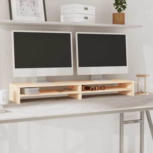 Stand pentru monitor, 100x24x13 cm, lemn masiv de pin - WALTI WALTI