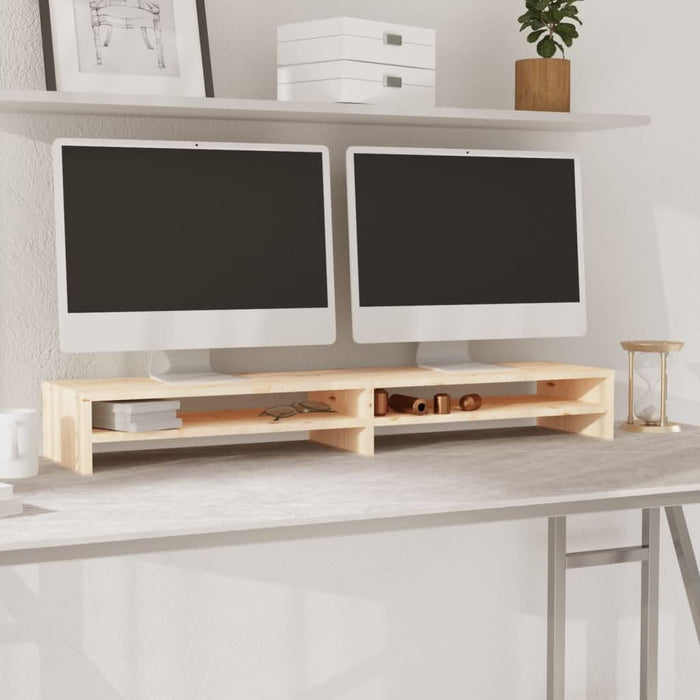 Stand pentru monitor, 100x24x13 cm, lemn masiv de pin - WALTI WALTI